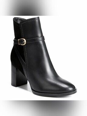NIB 27 Edit Naturalizer Bexley Leather Ankle Boots - Black 7.5M